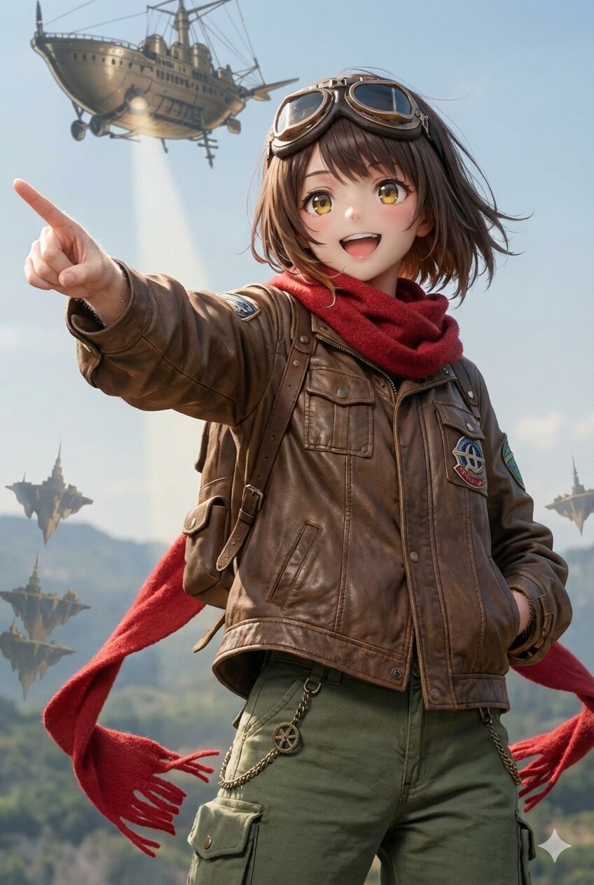 大空の向こう側、風と追いかけっこする冒険記 | の人気AIイラスト・グラビア