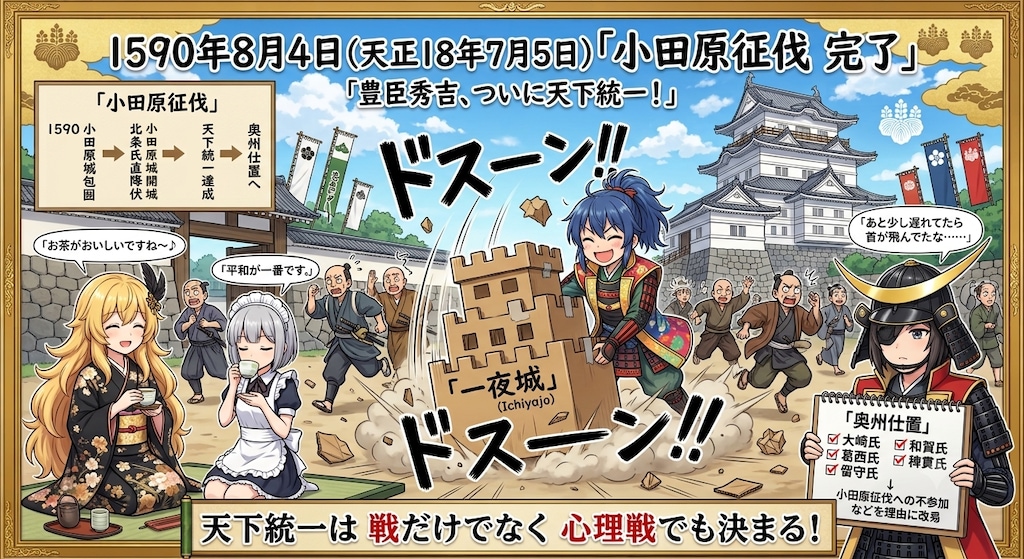 8月4日は小田原征伐が完了した日