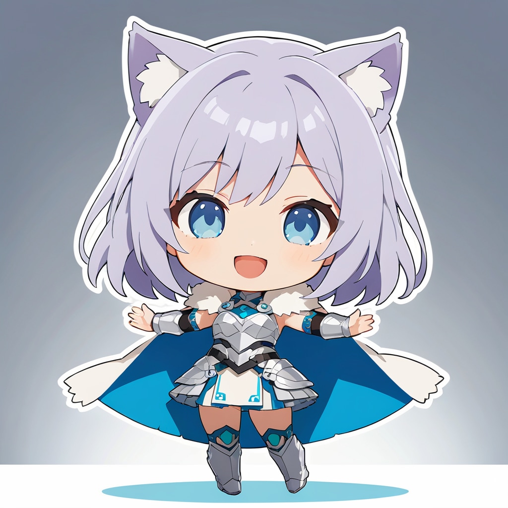 ちびねこみみナイト（EMERALD） | の人気AIイラスト・グラビア