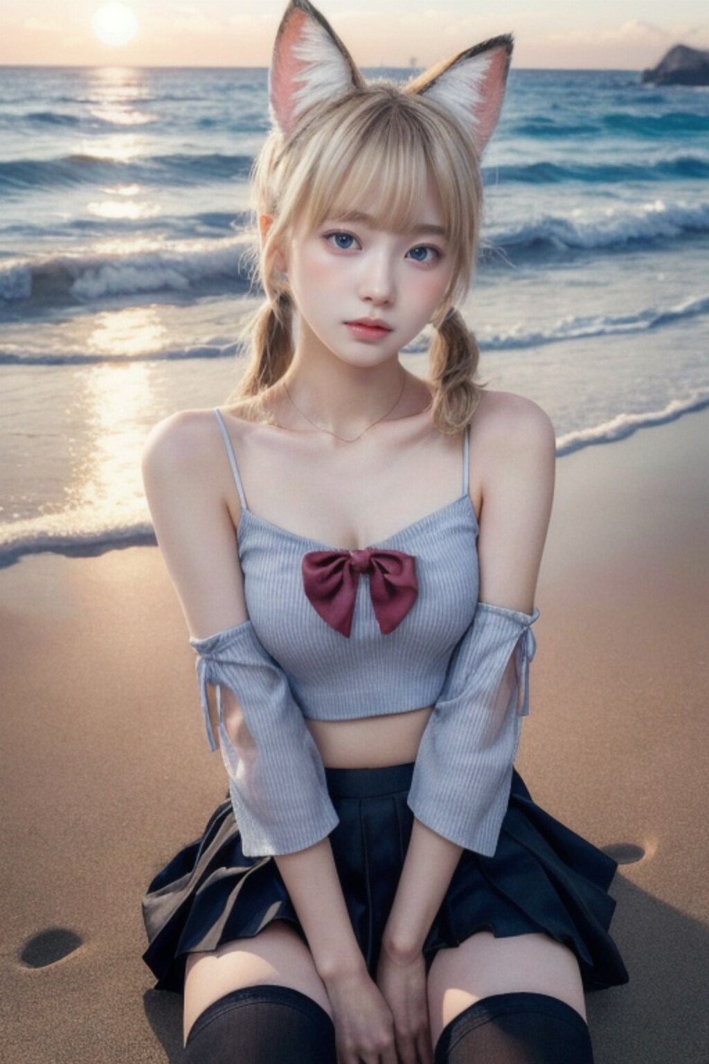 浜辺の犬ちゃん