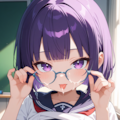 眼鏡JKにぶっかけ（３枚あるよ） 3枚目