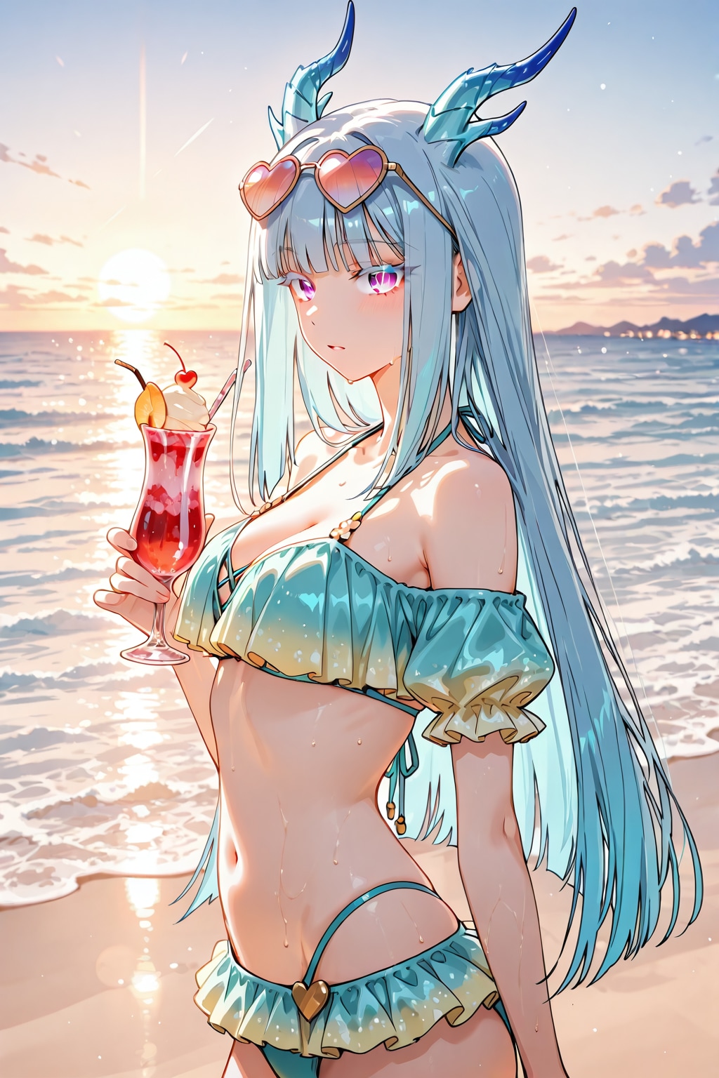 ハートのサングラス