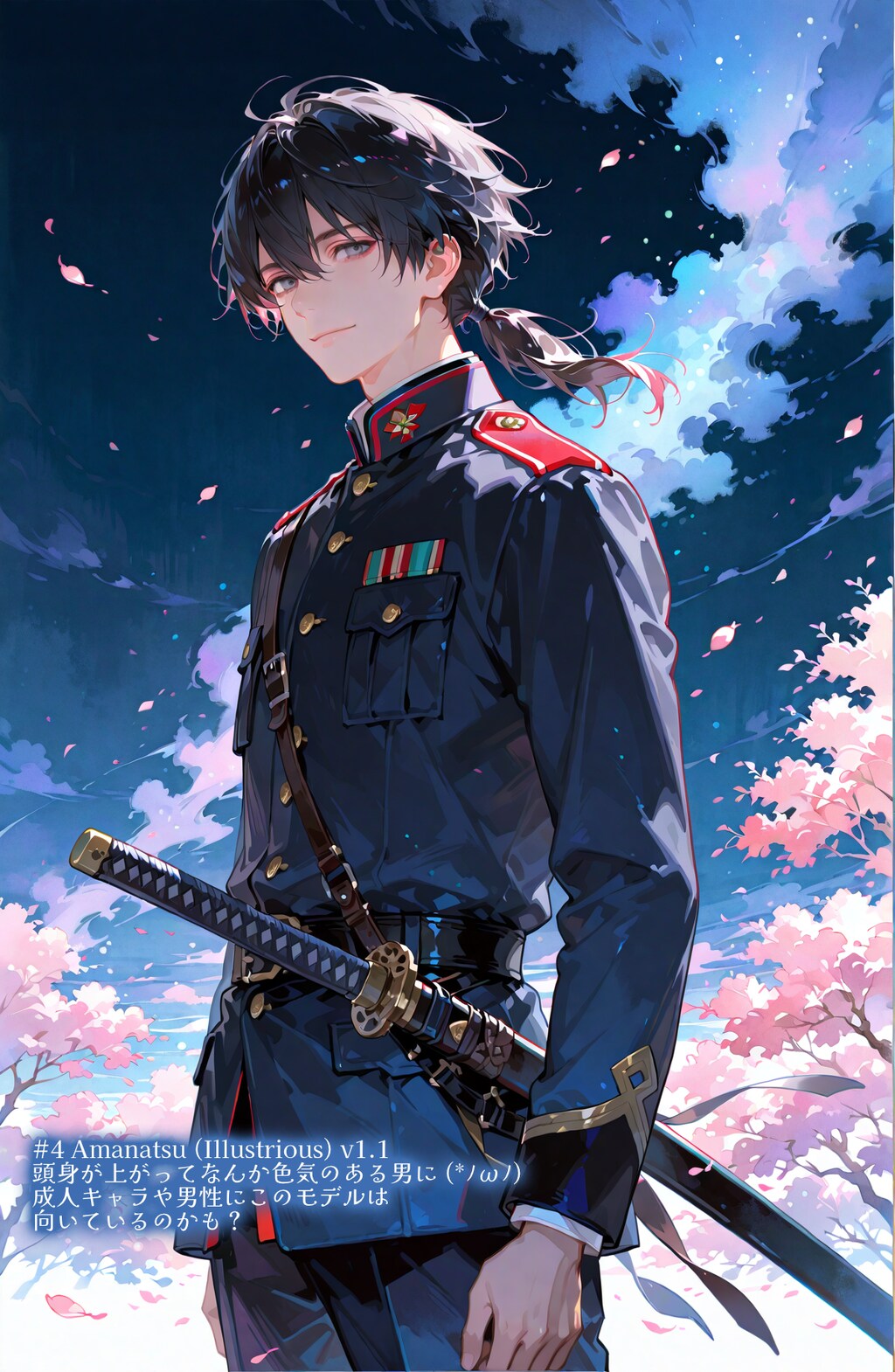 花風に洋装剣士