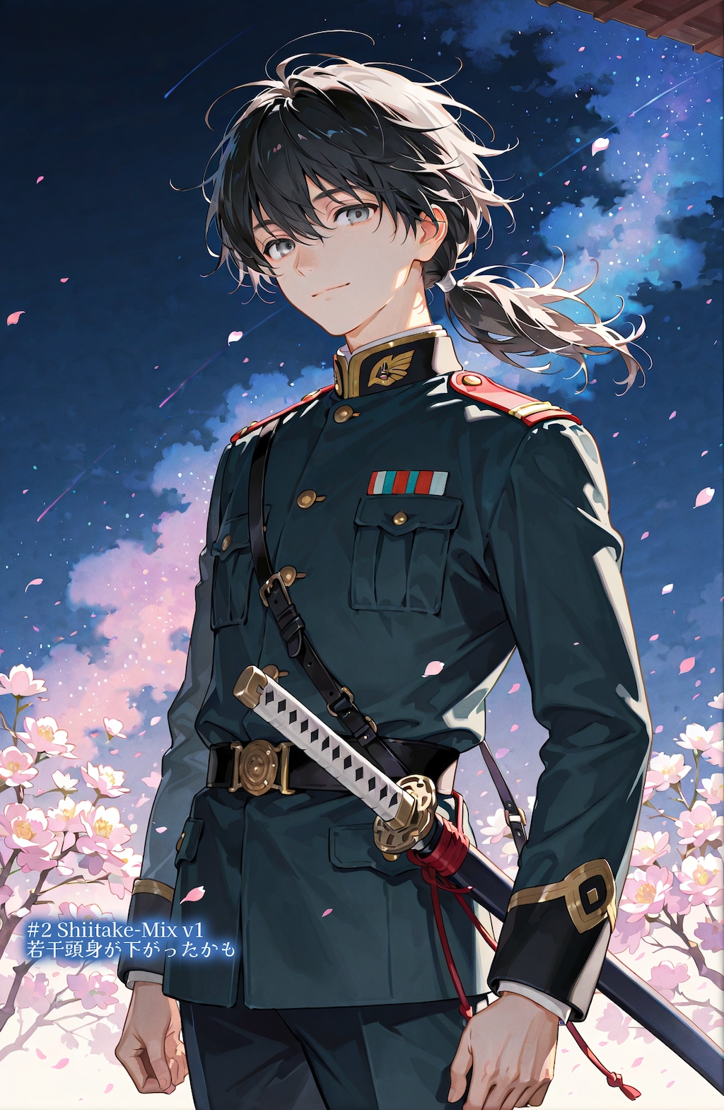 花風に洋装剣士