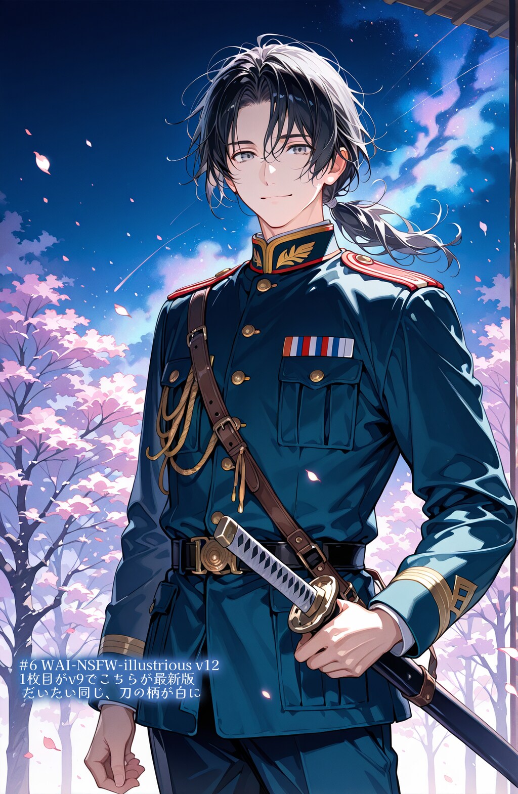 花風に洋装剣士