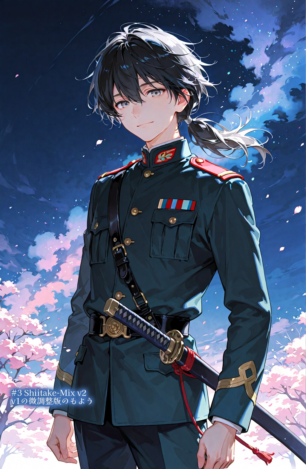 花風に洋装剣士