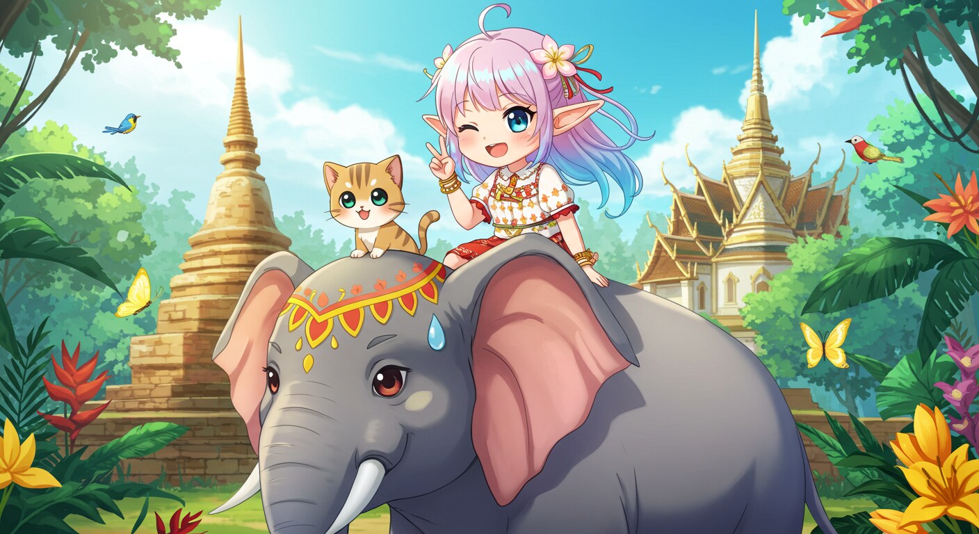 タイに行って象に乗り隊