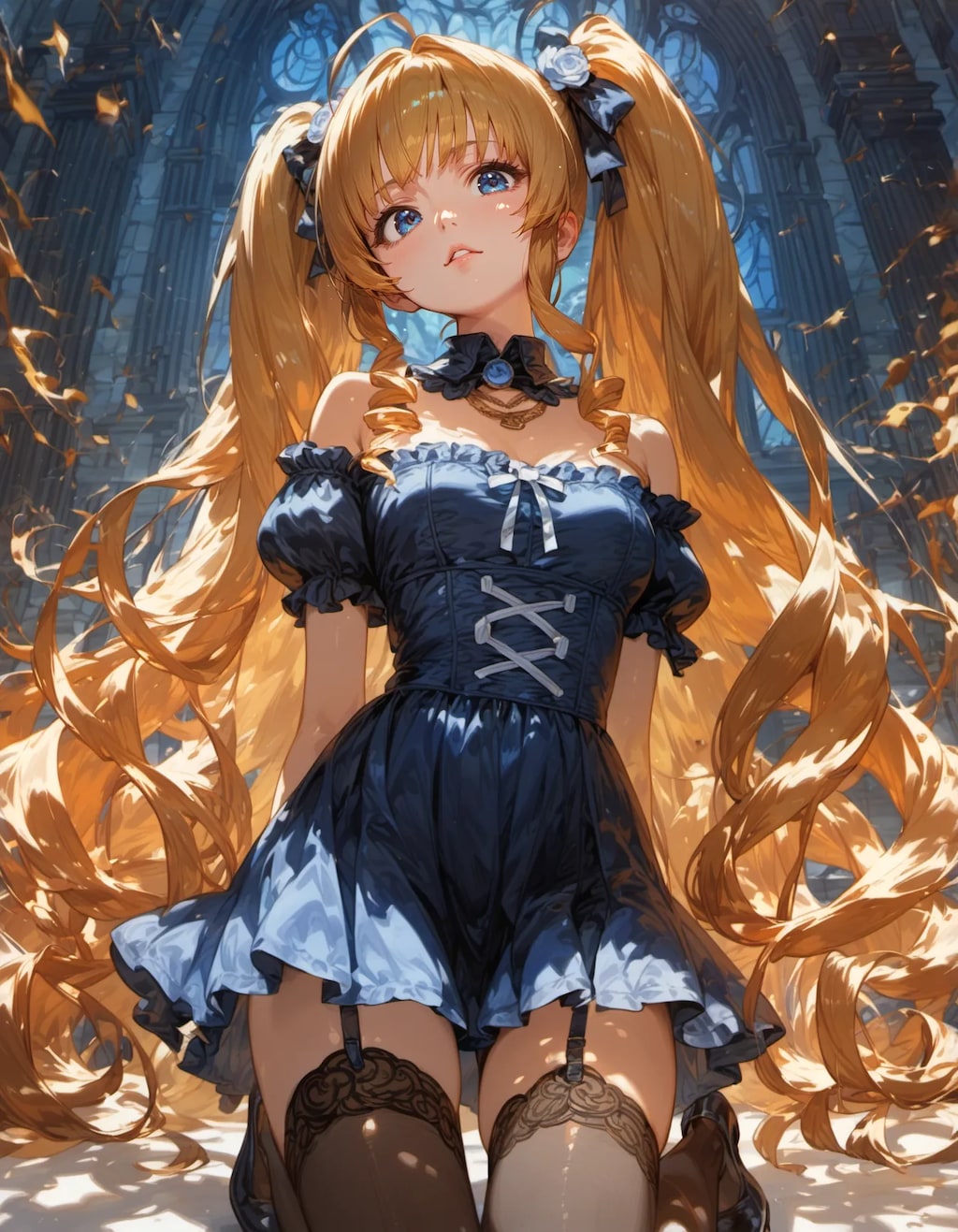 Sapphire Twintails in the Ruins