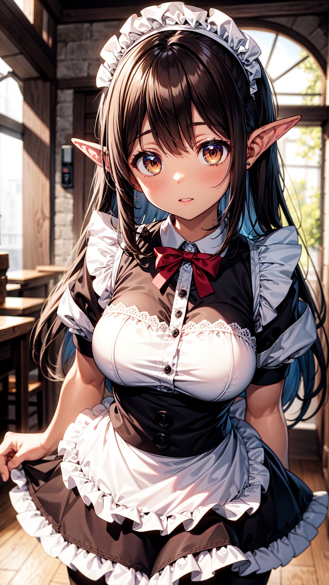 エルフ耳のメイドさん