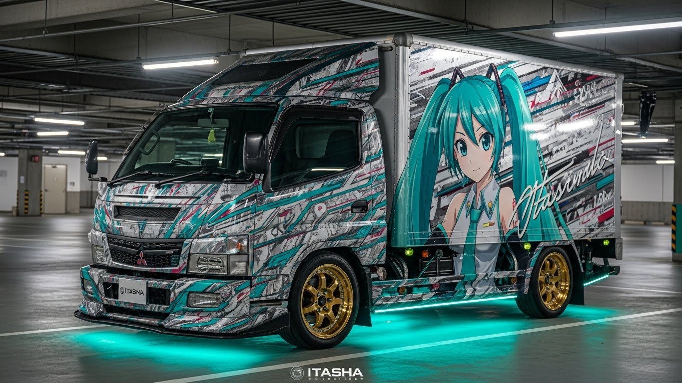 初音ミク痛車三菱キャンター | の人気AIイラスト・グラビア