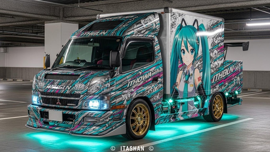初音ミク痛車三菱キャンター