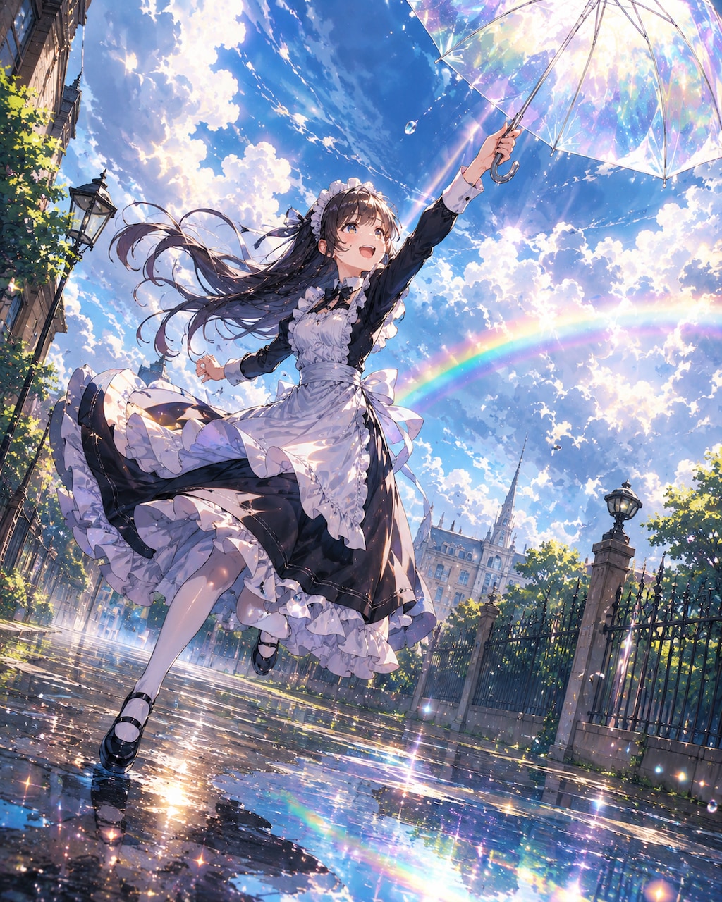 雨上がりのメイドさん