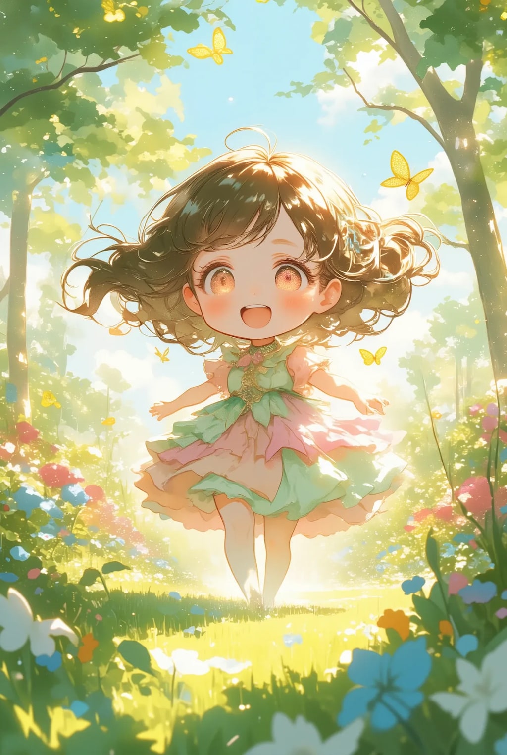 お庭を走り回ること