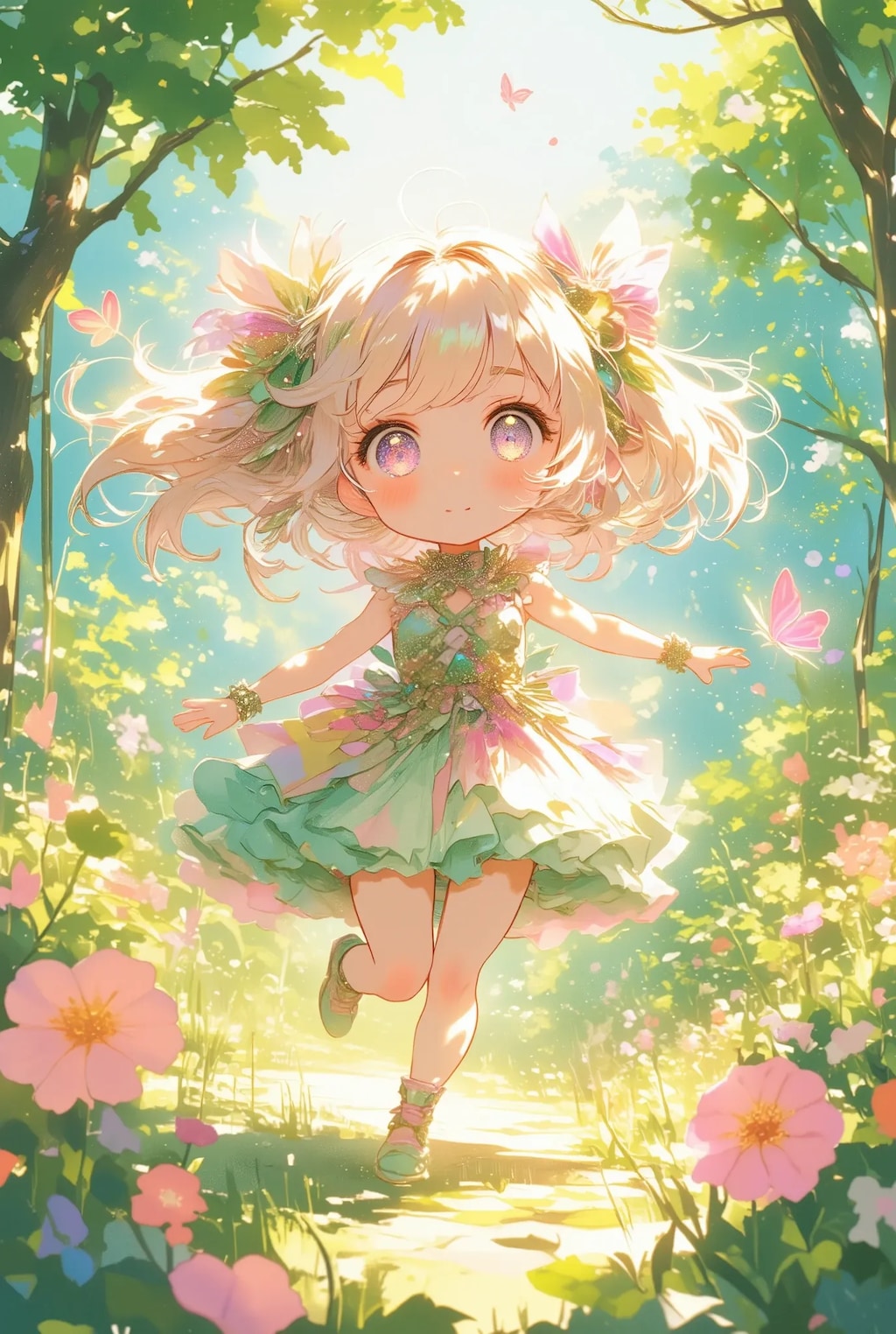 お庭を走り回ること
