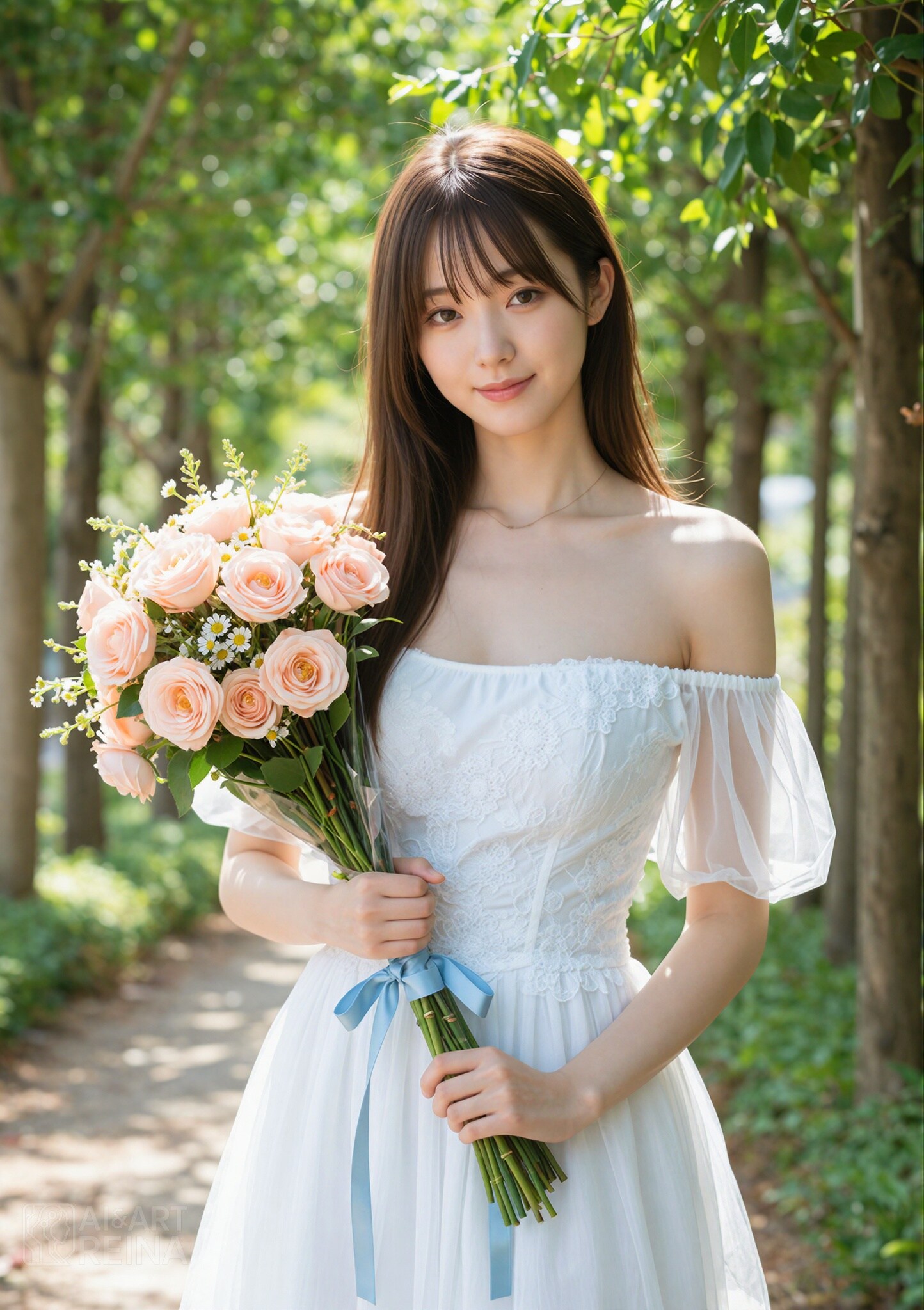 優乃　ドレス　ブーケ