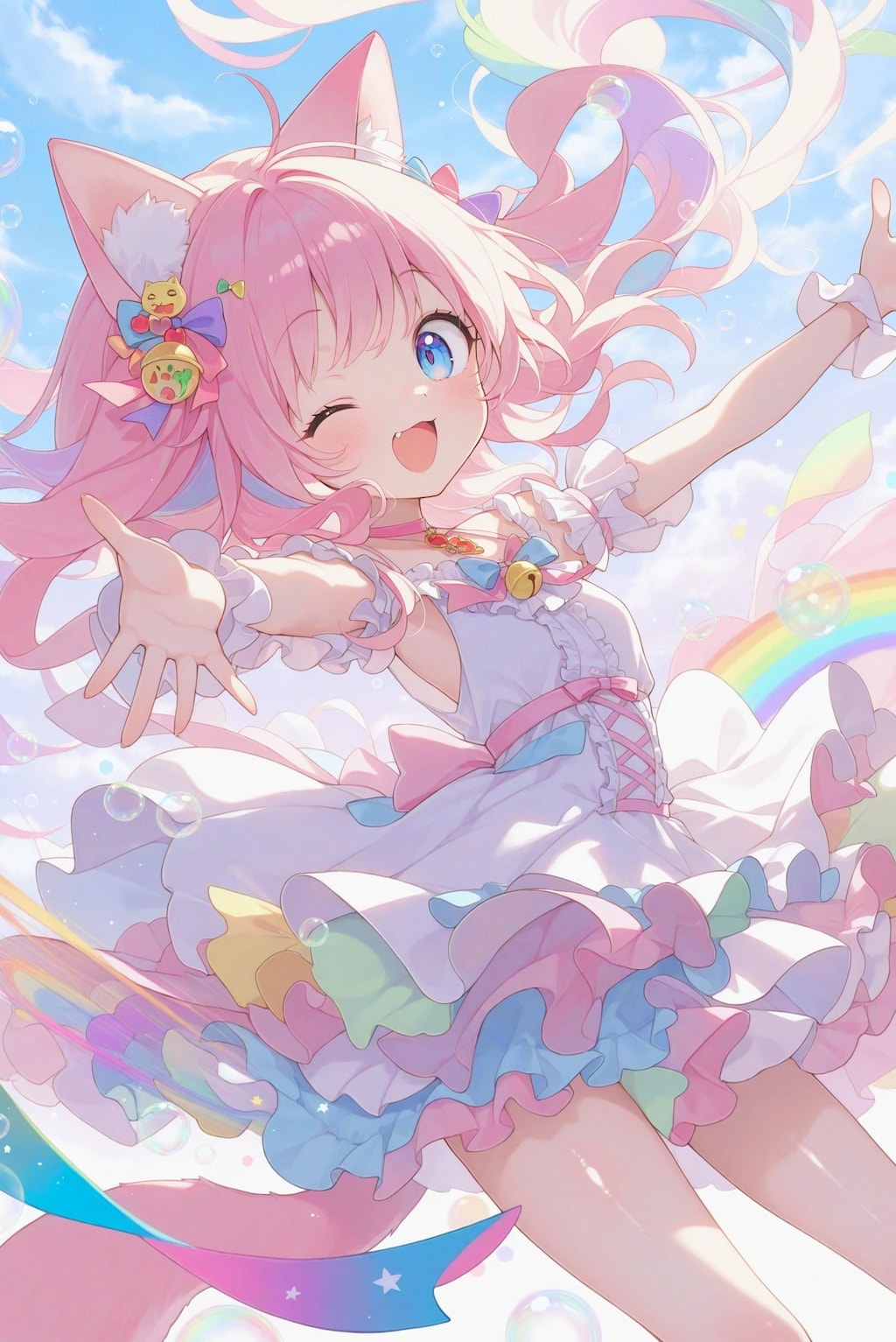 躍動ネコミミガール