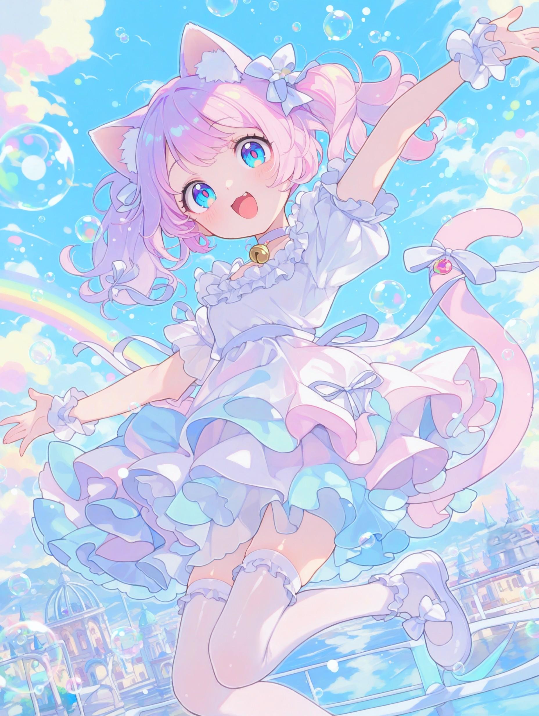 躍動ネコミミガール | の人気AIイラスト・グラビア