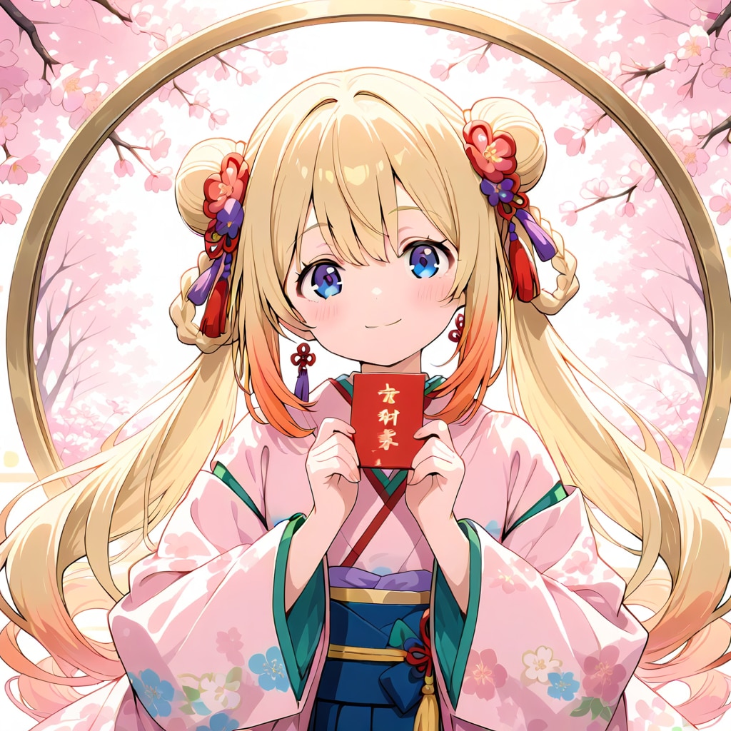 正月の晴れ着生成の失敗作①