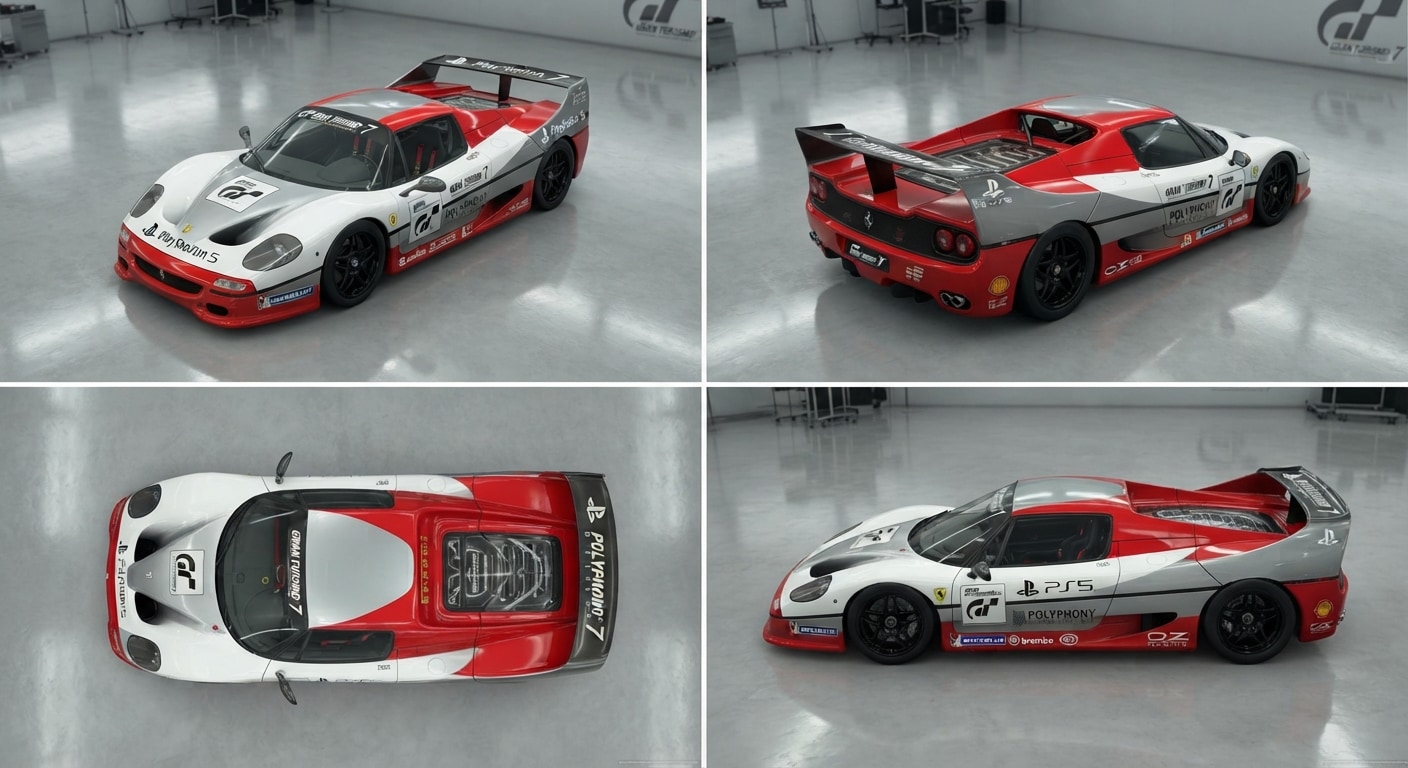 フェラーリF50 グランツーリスモプレゼントカー風 | の人気AIイラスト・グラビア