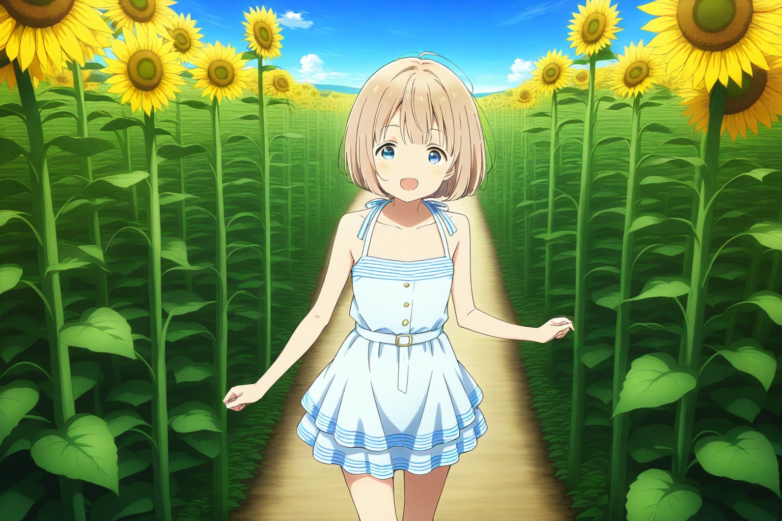 ひまわり迷路 | の人気AIイラスト・グラビア