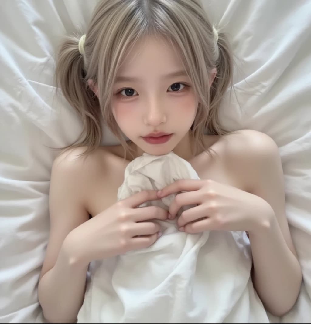 一夜後のブロンドツインテール1