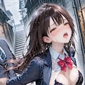 学校帰り、雨、裏路地で。 3枚目