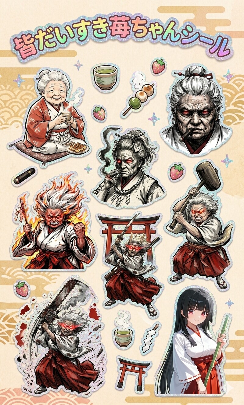 【うちの町】魔除け効果絶大！？苺ちゃんシール