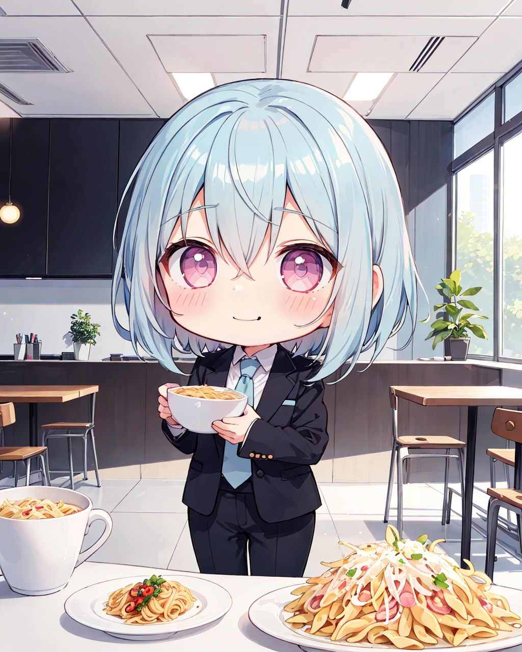 お昼休憩のあおい