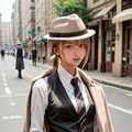 スーツ姿のポニーテール少女 4枚目
