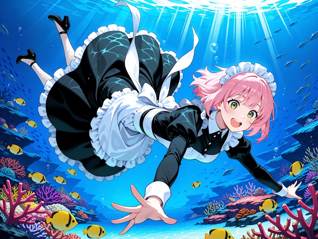 水中詰め合わせ：3属性メイドさん編