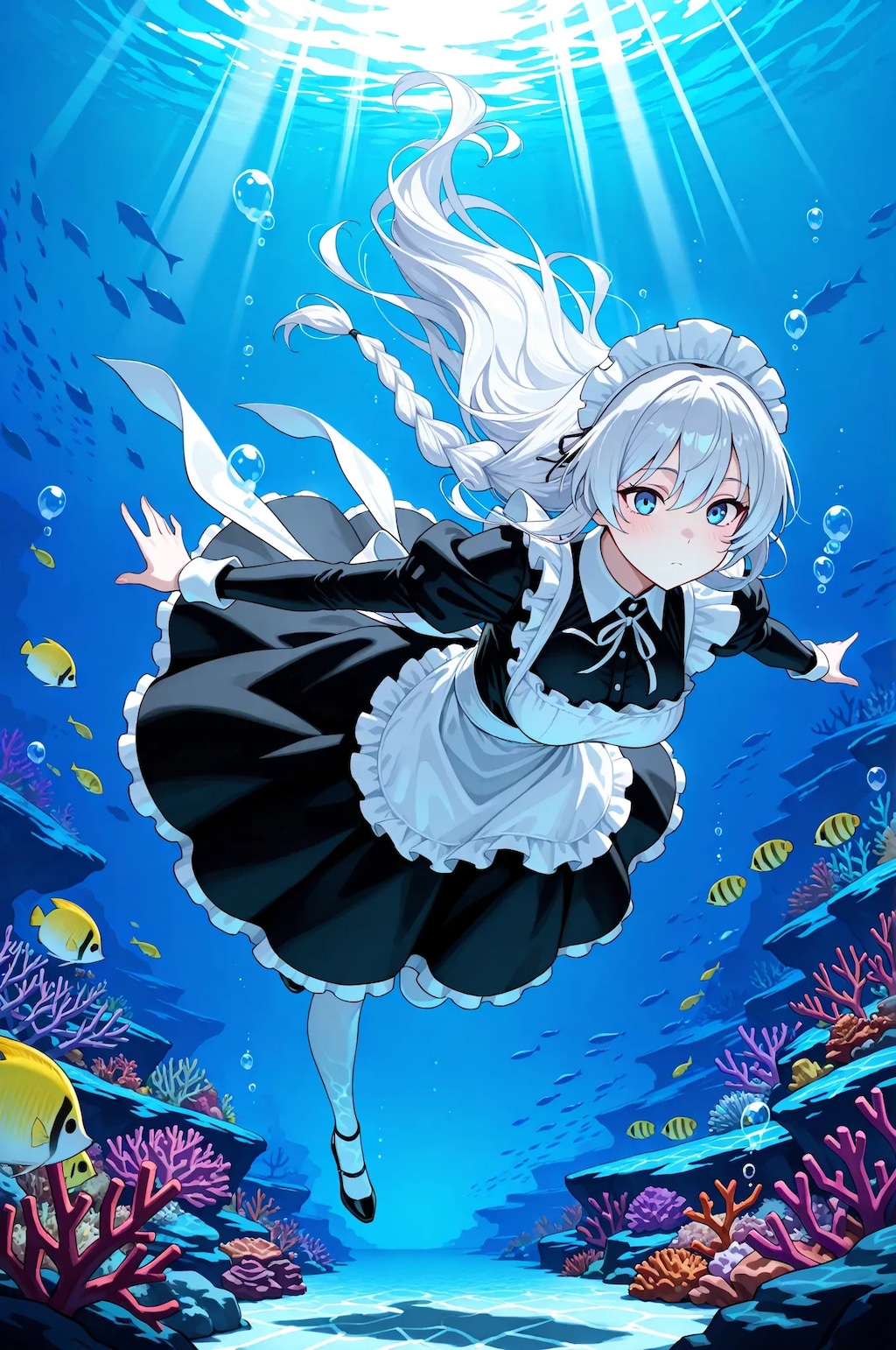 水中詰め合わせ：3属性メイドさん編