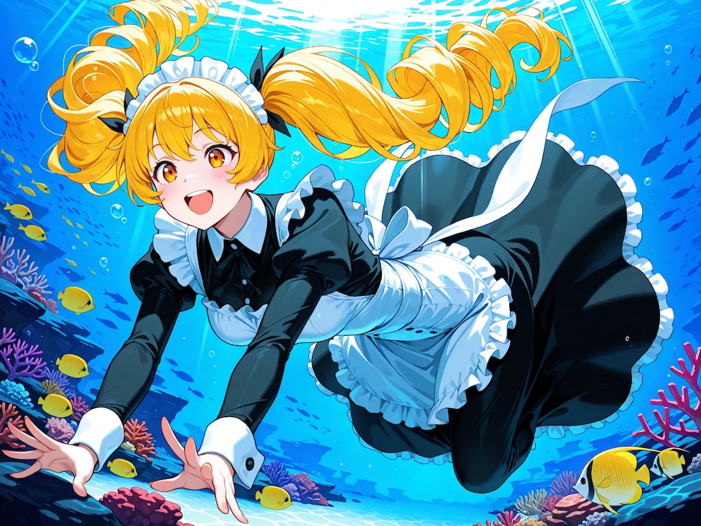 水中詰め合わせ：3属性メイドさん編