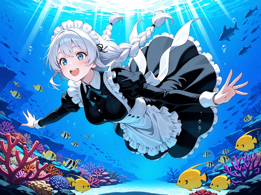 水中詰め合わせ：3属性メイドさん編