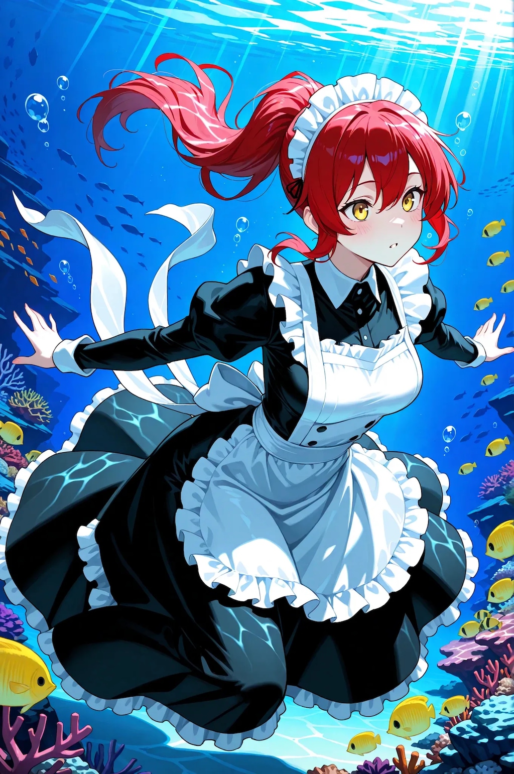 水中詰め合わせ：3属性メイドさん編