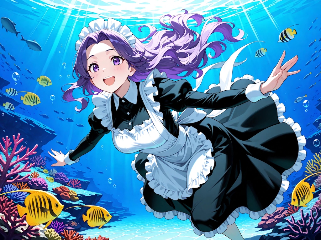 水中詰め合わせ：3属性メイドさん編