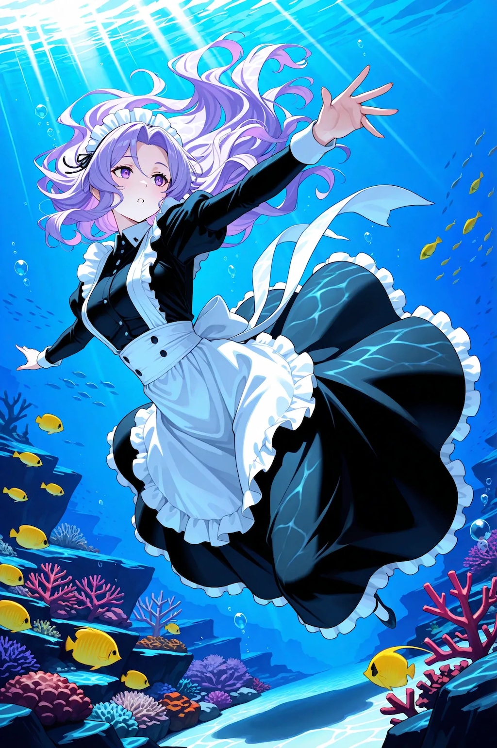 水中詰め合わせ：3属性メイドさん編