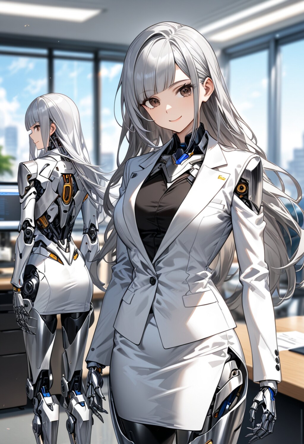 スーツ姿のメカ子