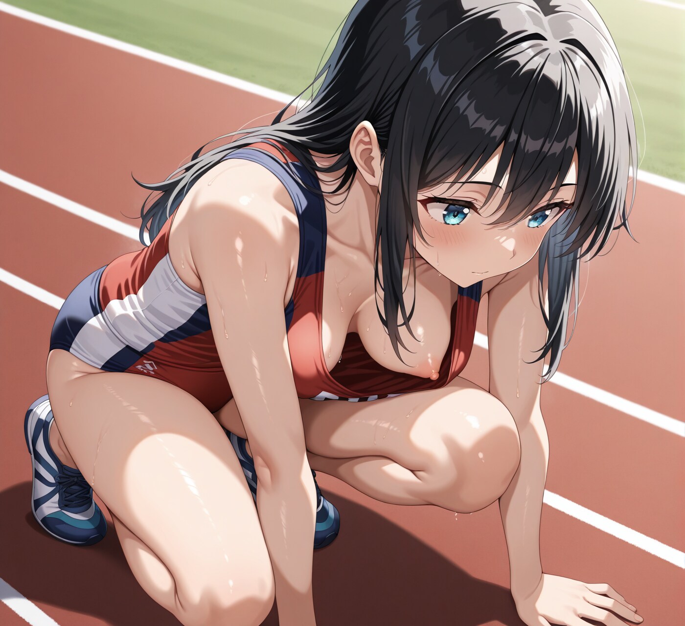 アスリートに見えない黒髪ちゃん