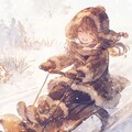 そり遊び。 2枚目
