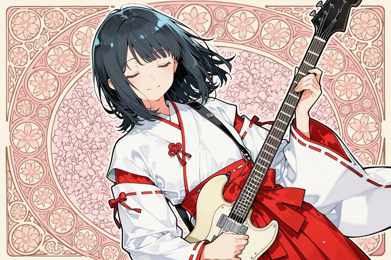 巫女ギター | の人気AIイラスト・グラビア