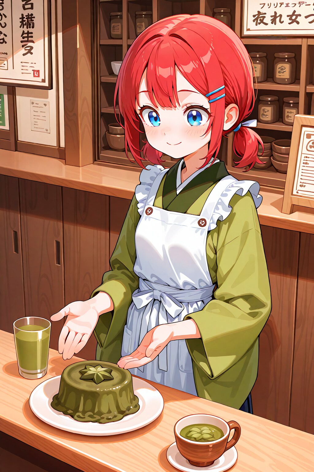 小鈴ちゃんも和風喫茶に挑戦