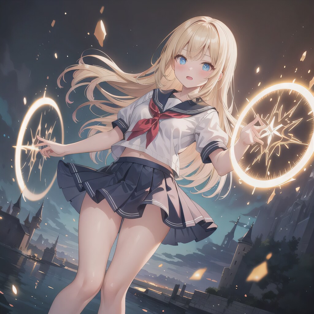 金髪ロングの魔法少女