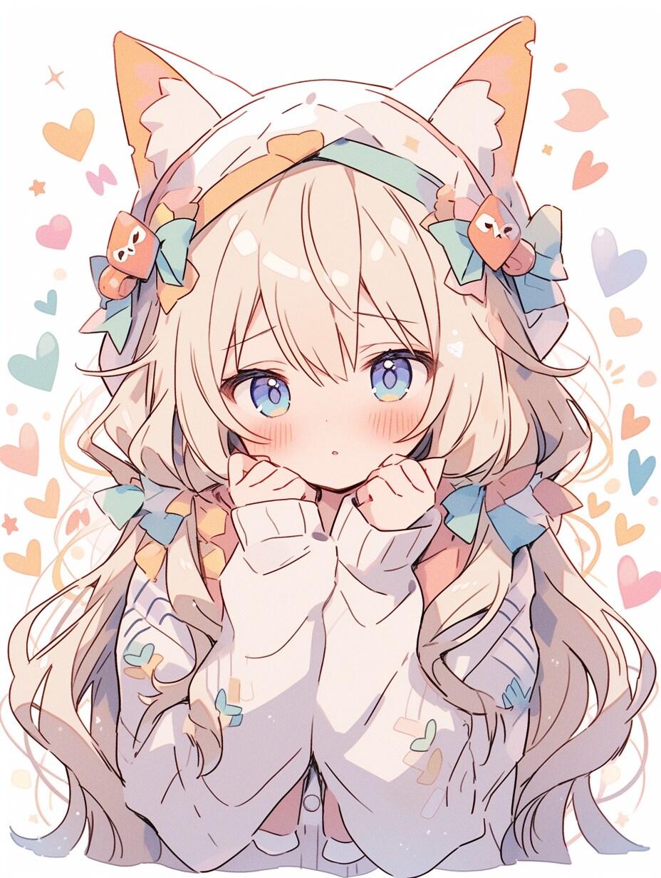 狐耳少女のドキドキ告白タイム | の人気AIイラスト・グラビア