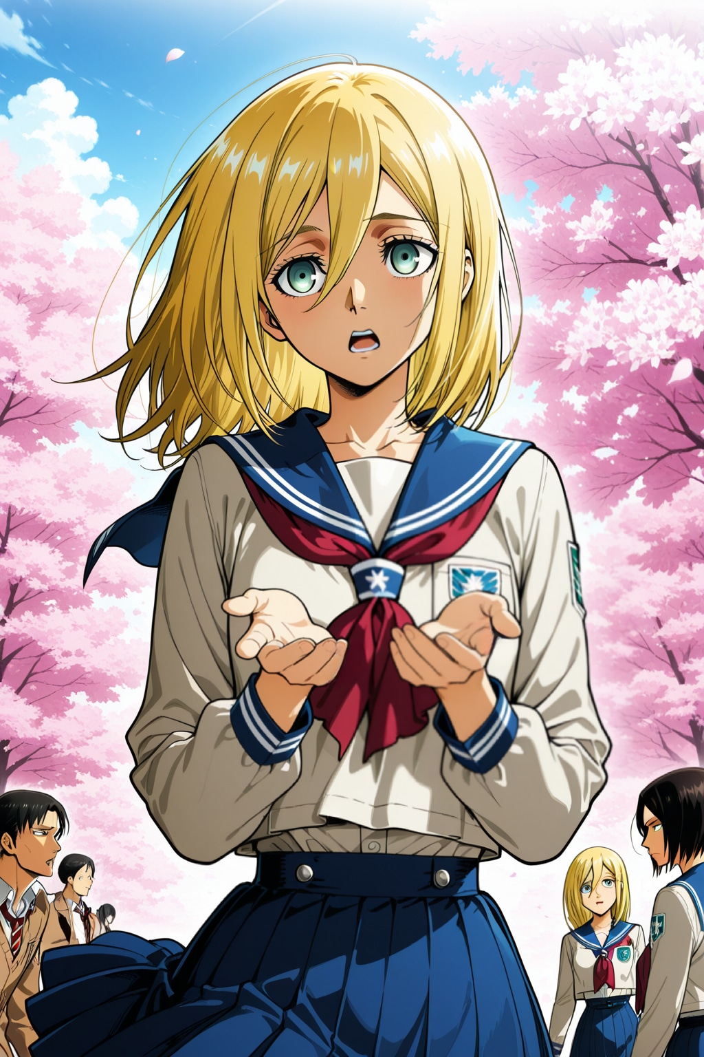 平和な世界での女子高生クリスタ❤️ | の人気AIイラスト・グラビア