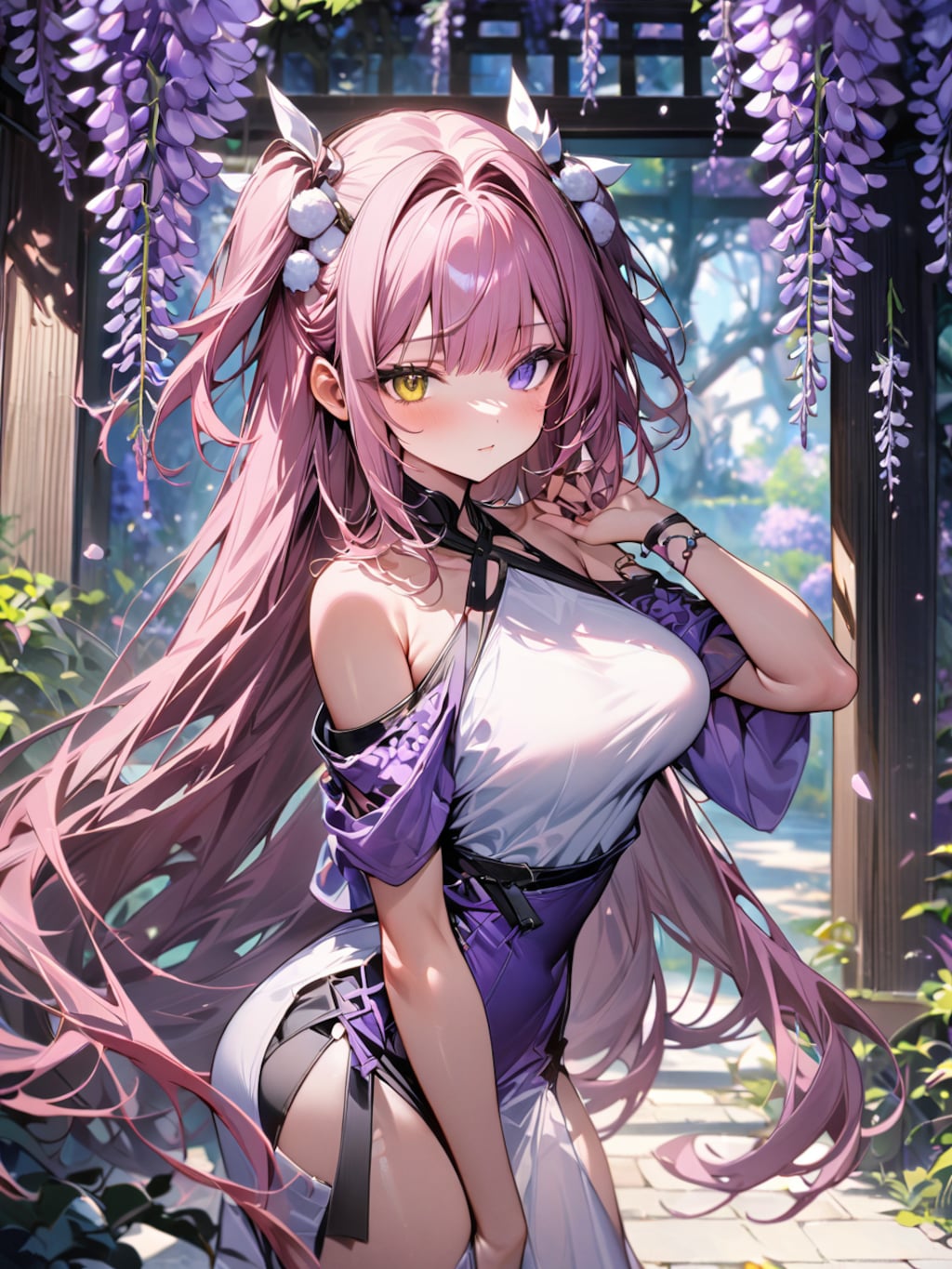 《肩だしTシャツ》Halter Shoulder T-shirt