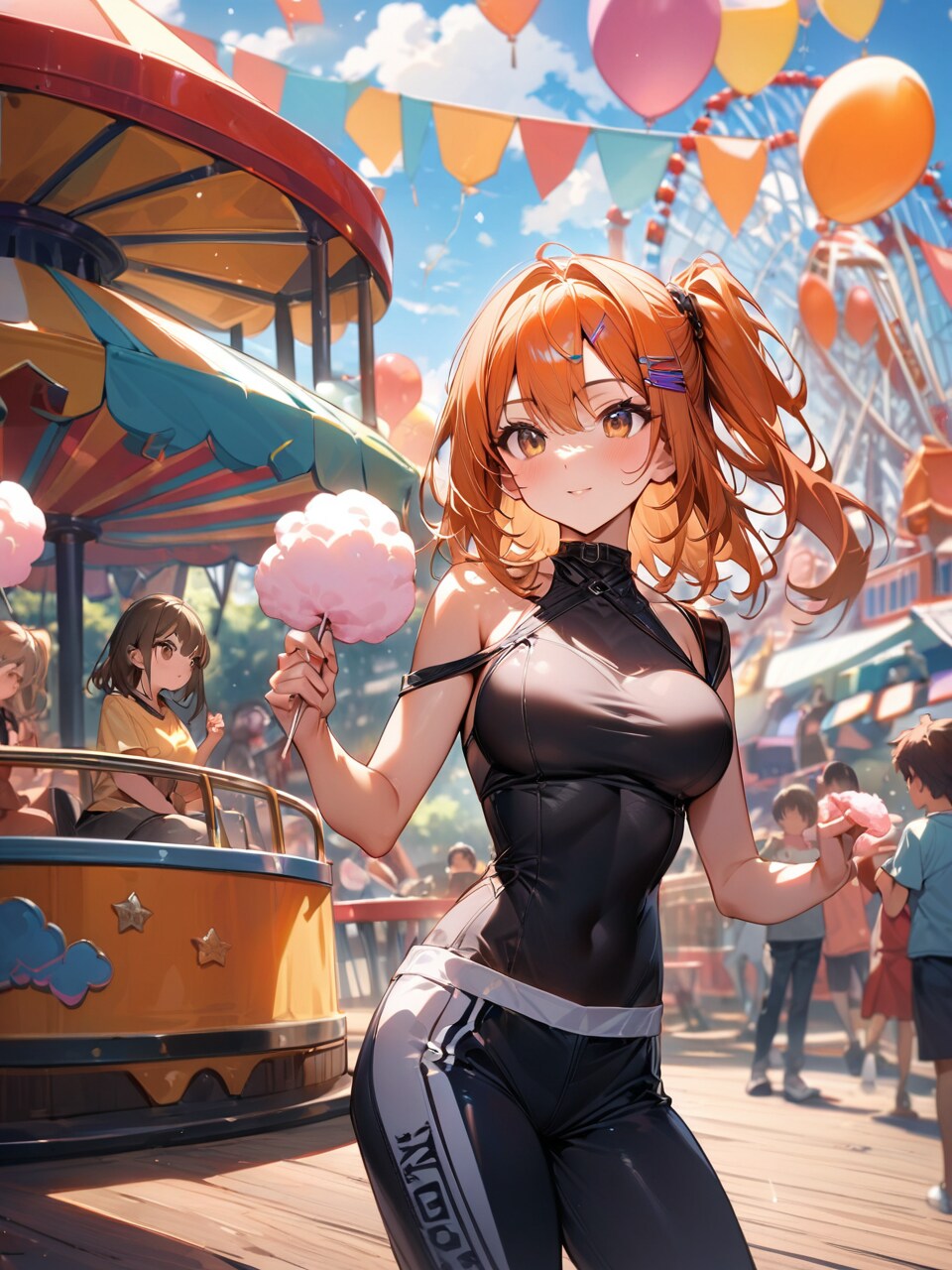 《肩だしTシャツ》Halter Shoulder T-shirt | の人気AIイラスト・グラビア