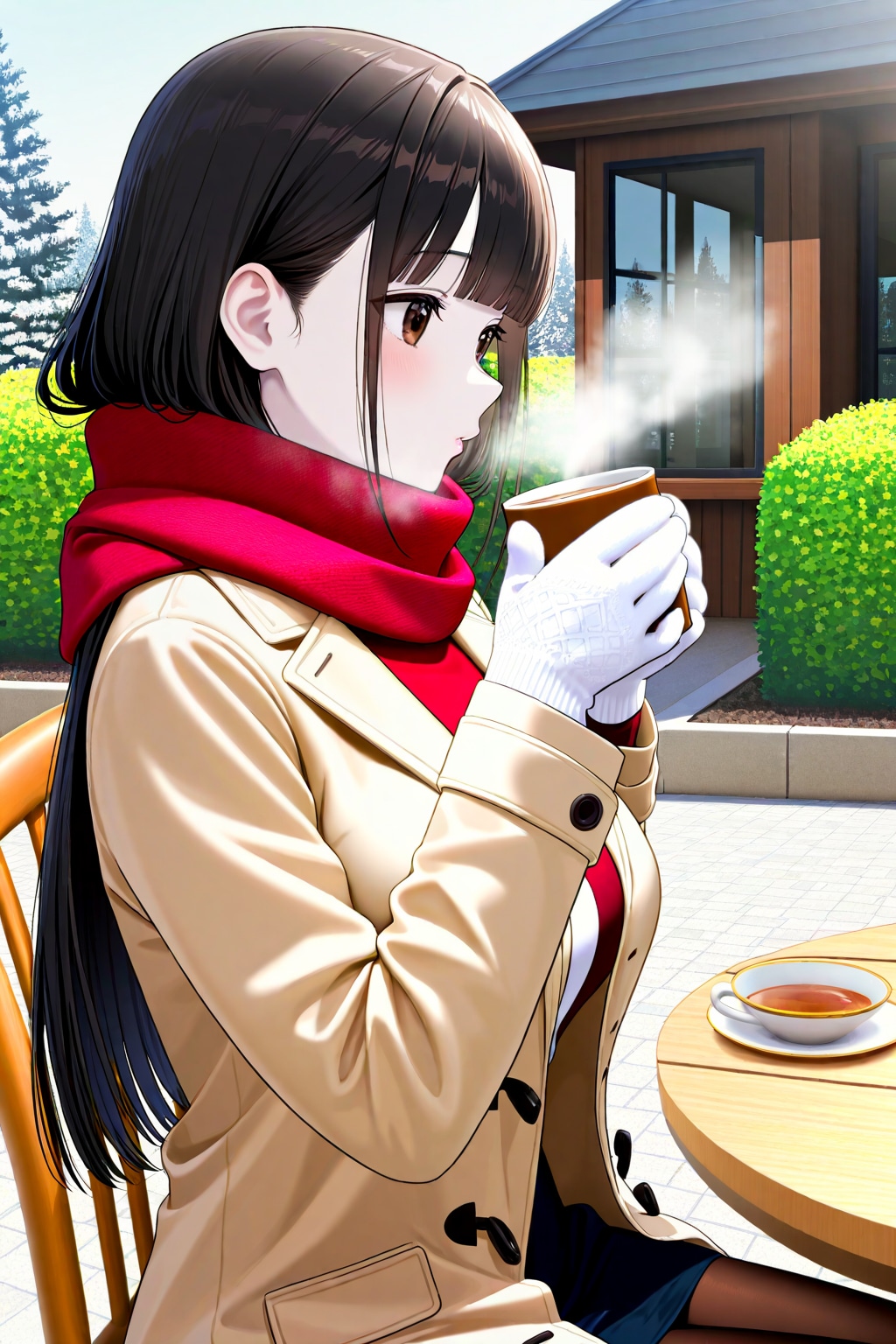 冬とコートとサキちゃん