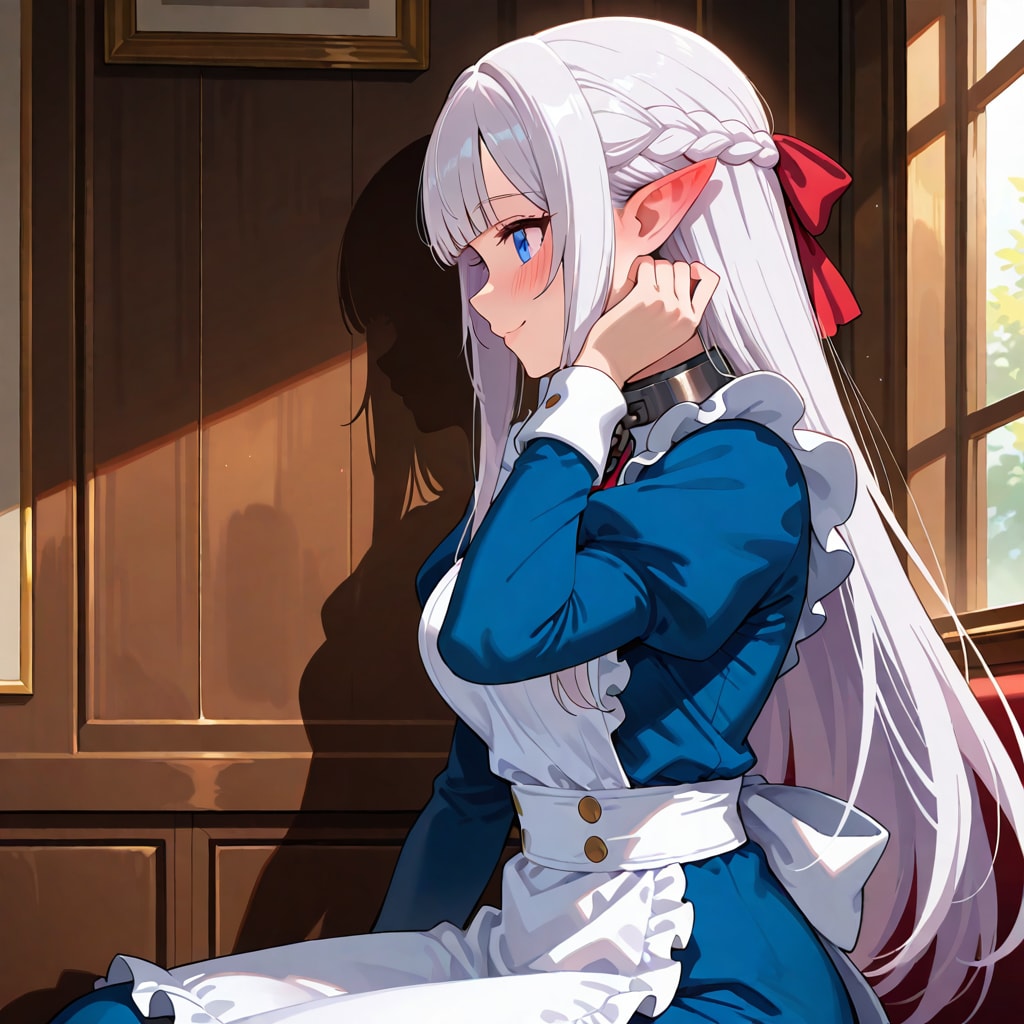 ネフェリア（魔王の俺が奴隷エルフを嫁にしたんだが、どう愛でればいい？）① | の人気AIイラスト・グラビア