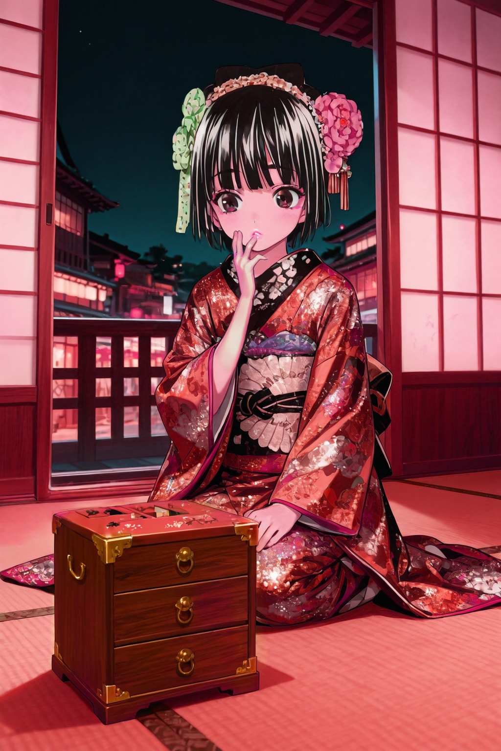 紅差し指 | の人気AIイラスト・グラビア