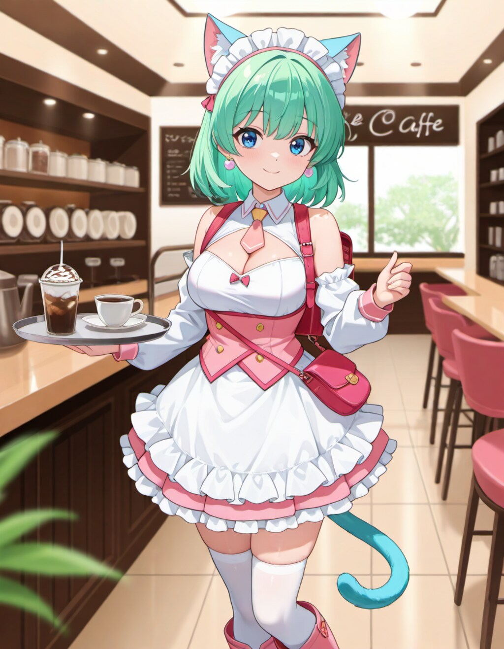 今日もスマイルお届け！カフェの看板アルバイト